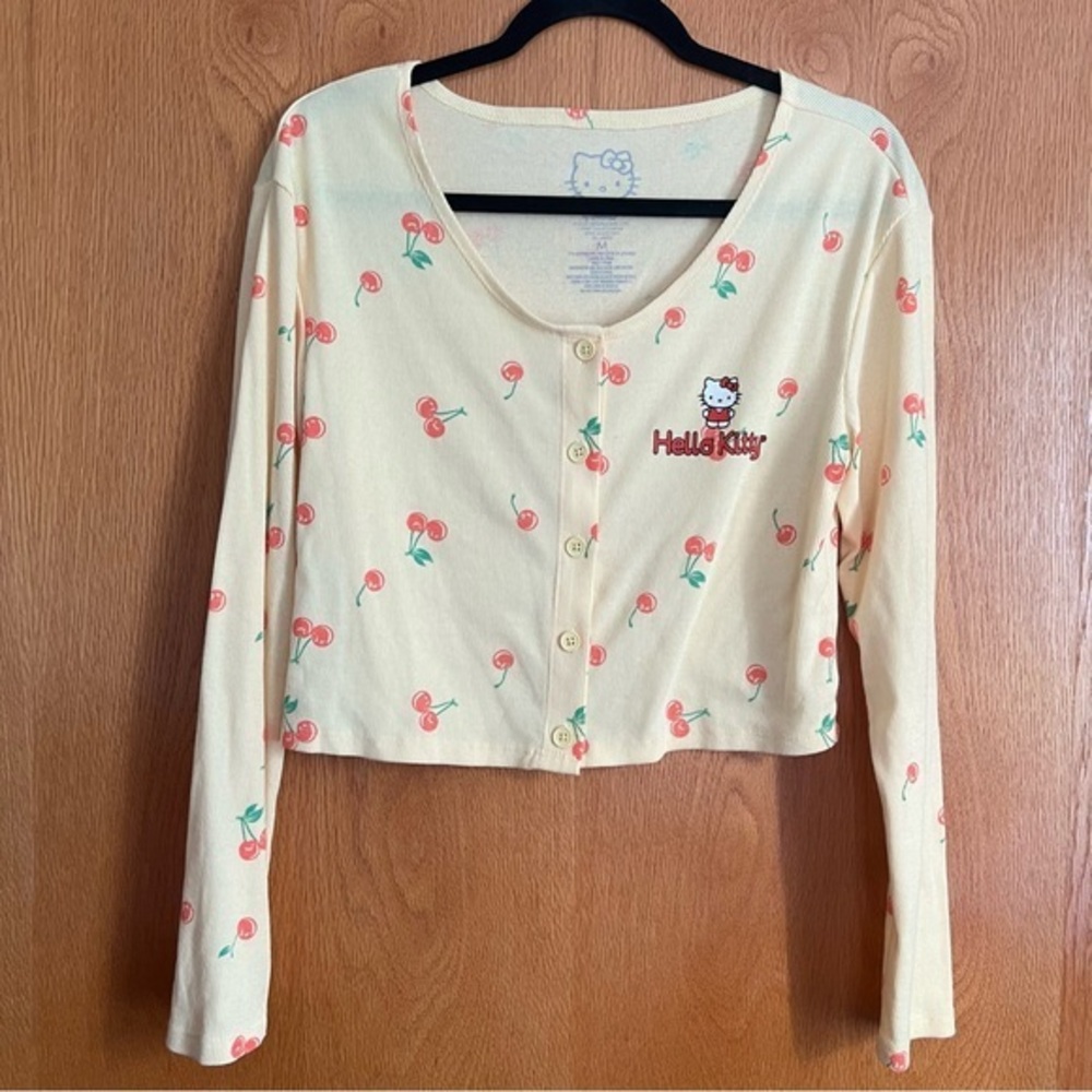 Hello Kitty by Sanrio yellow ribbed crop top